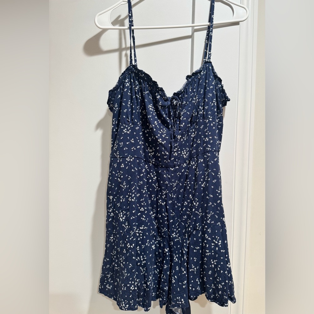 Aeropostale Navy and White Patterned Romper
